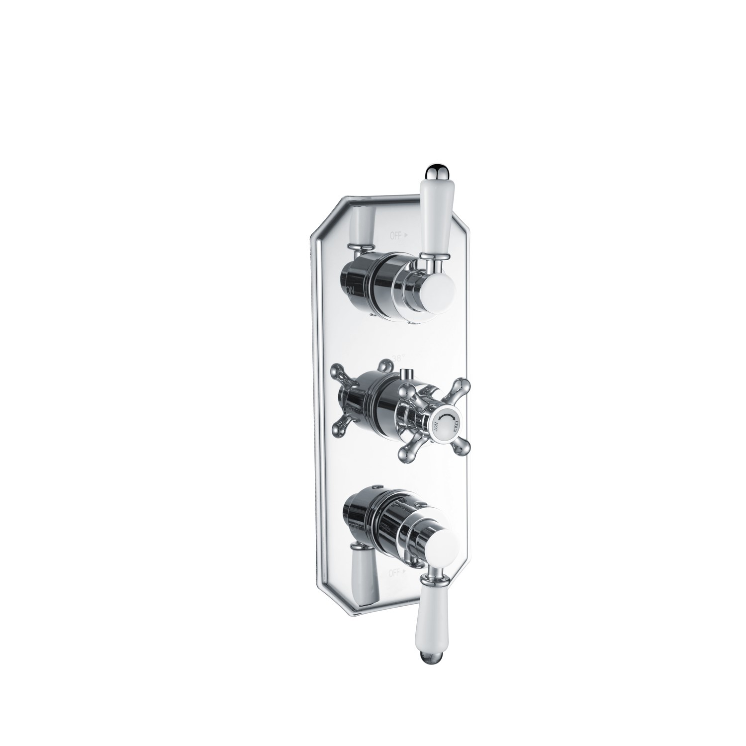 Cambridge traditional triple shower valve - 2 outlets