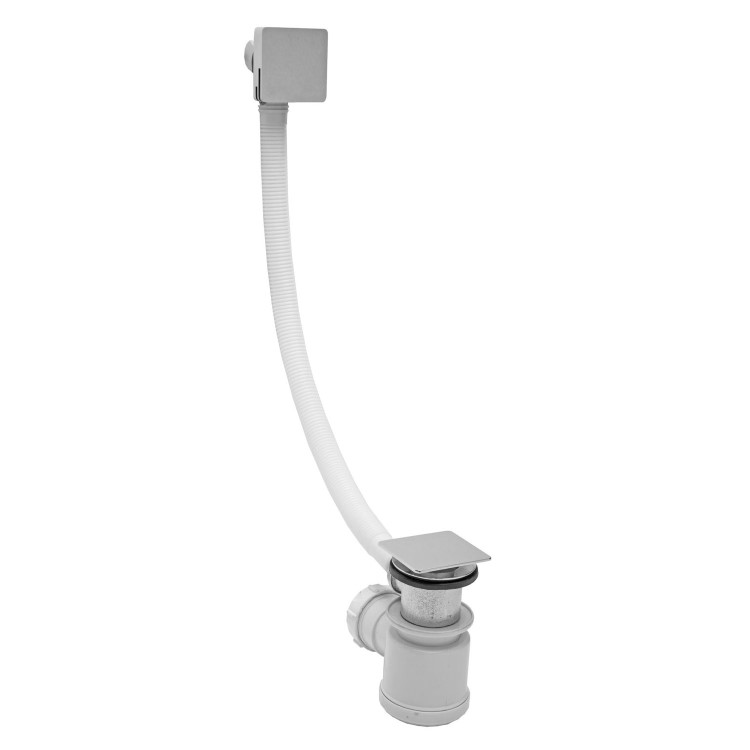 Chrome Dual Outlet Ceiling Mounted Thermostatic Mixer Shower  with Hand Shower & Overflow Bath Filler - Cube