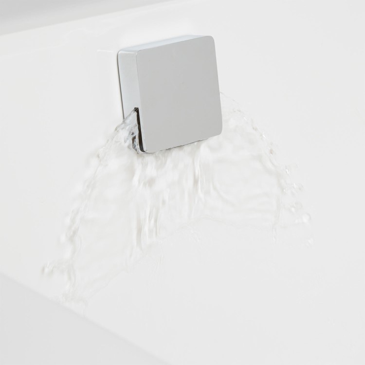 Chrome Dual Outlet Ceiling Mounted Thermostatic Mixer Shower  with Hand Shower & Overflow Bath Filler - Cube
