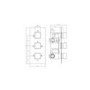 Chrome Dual Outlet Ceiling Mounted Thermostatic Mixer Shower  with Hand Shower & Overflow Bath Filler - Cube