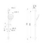 Chrome Concealed Shower Mixer with Triple Control & Square Wall Mounted Head, Handset and Body Jets - Flow