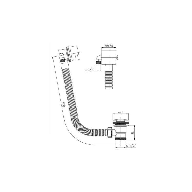 Chrome Concealed Traditional Shower Mixer with Dual Control & Round Ceiling Mounted Head and Handset - Cambridge