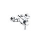 Chrome Thermostatic Exposed Mixer Shower with Round Ceiling Mounted Shower Head- Volta