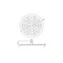 Chrome Thermostatic Exposed Mixer Shower with Round Ceiling Mounted Shower Head- Volta