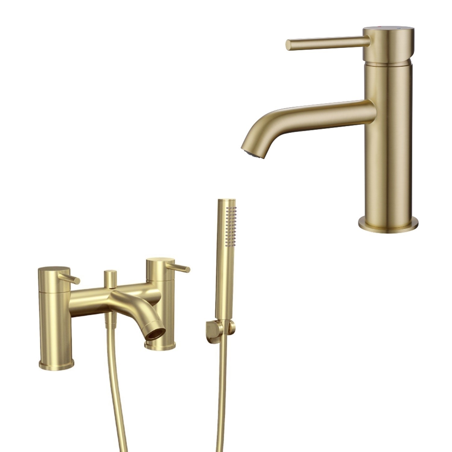 Brushed Brass Bath Shower and Tap Pack - Arissa