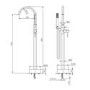 Brass Freestanding Bath Shower Mixer and Basin Tap Set - Arissa