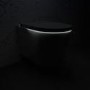 Wall Hung Smart Bidet Japanese Toilet with 1160mm Frame Cistern and Black Sensor Flush Plate - Purificare
