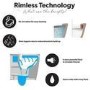 Wall Hung Smart Bidet Japanese Toilet with 1160mm Frame Cistern and Black Sensor Flush Plate - Purificare