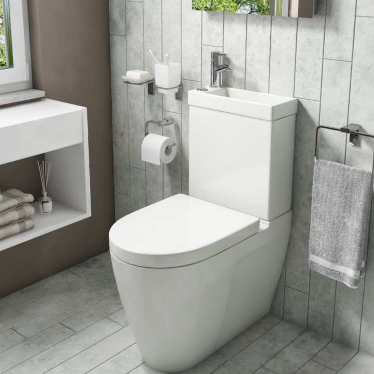 GRADE A1 - Legend Combined Two in One Toilet and Basin with Tap