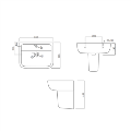 Modern Semi Pedestal Basin 550mm- Seren 