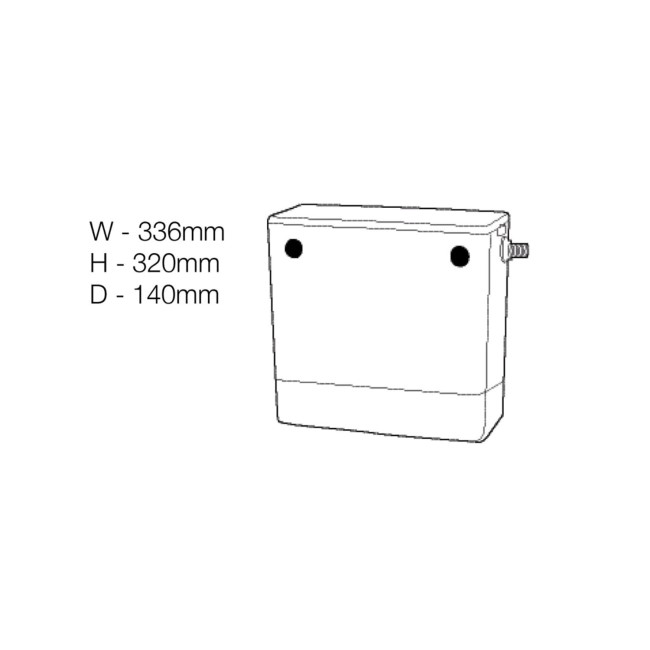 GRADE A1 - Wirquin Dual Flush Concealed Cistern