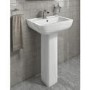 Grade A1 - Seren 1 Tap Hole Basin and Full Pedestal 