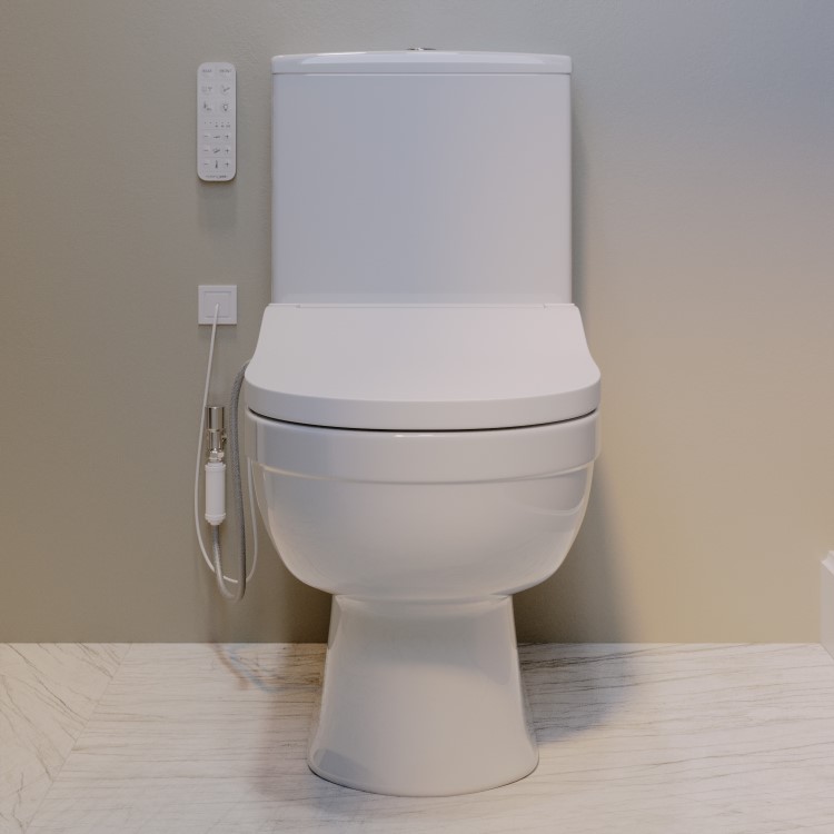 Addison Close Coupled Open Back Smart Bidet Japanese Toilet with Heated Seat - Purificare