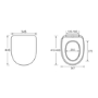 Close Coupled Closed Back Toilet with Soft Close Seat - Addison