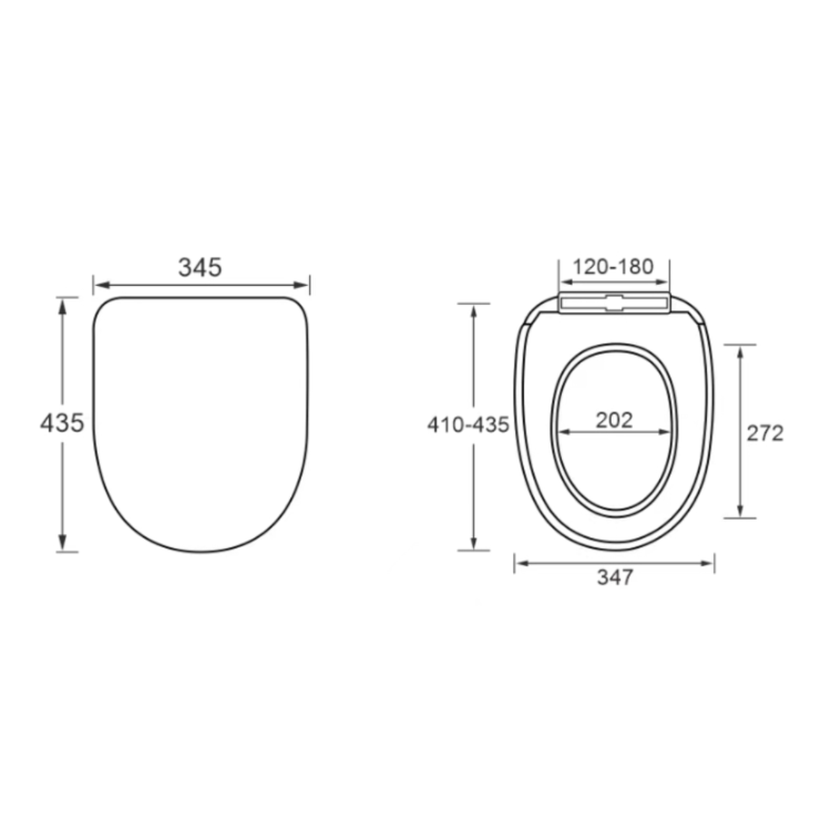 Back to Wall Toilet with Soft Close Seat - Addison