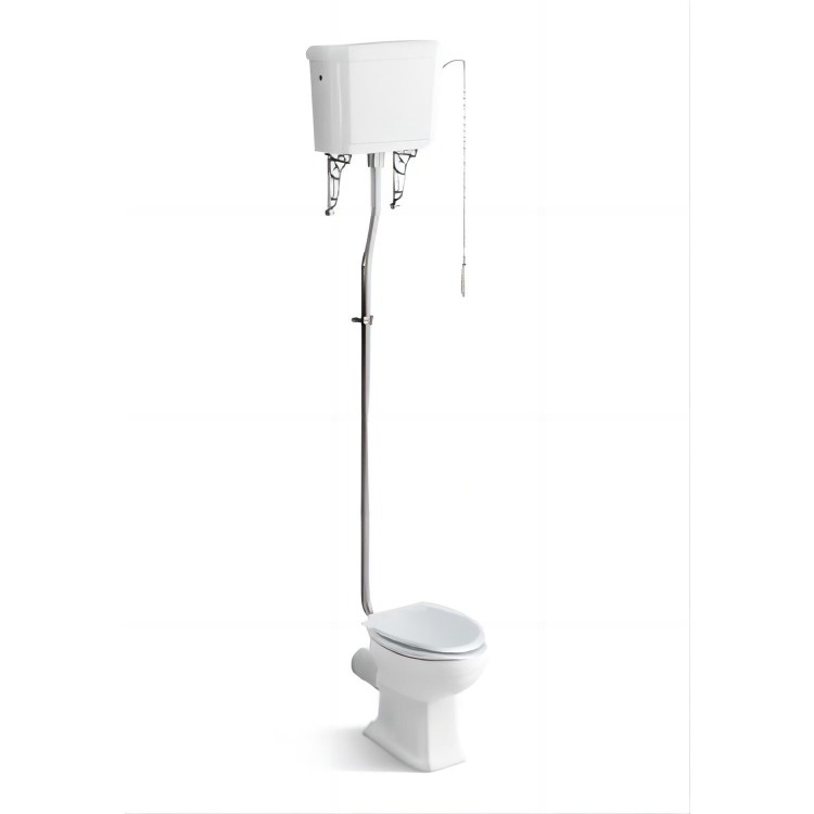 Park Royal Traditional High Level Short Projection Toilet with Wooden Soft Close Seat