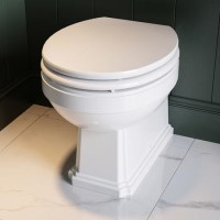 Back to Wall Traditional Toilet with Wooden Soft Close Seat - Park Royal