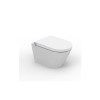 500m Blue Back to Wall Unit with Smart Bidet Toilet Round and Cistern - Sion