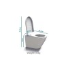 500m Blue Back to Wall Unit with Smart Bidet Toilet Round and Cistern - Sion