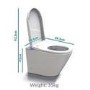 500m Concrete Effect Back to Wall Unit with Smart Bidet Toilet Round and Cistern - Sion 