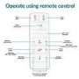 500m Concrete Effect Back to Wall Unit with Smart Bidet Toilet Round and Cistern - Sion 