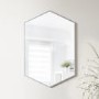 Hexagon Grey Wall Mirror - 50 x 75cm - Hexa