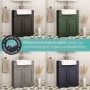 670mm Paintable Freestanding Vanity Unit with Basin - Westbury