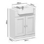 670mm Paintable Freestanding Vanity Unit with Basin - Westbury
