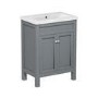 600mm Grey Freestanding Vanity Unit with Sink - Avebury