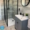 600mm Grey Freestanding Vanity Unit with Sink - Avebury