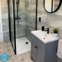 600mm Grey Freestanding Vanity Unit with Sink - Avebury