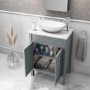 600mm Grey Freestanding Countertop Vanity Unit with Basin - Avebury