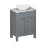 600mm Grey Freestanding Countertop Vanity Unit with Basin - Avebury