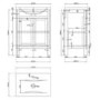 600mm Grey Freestanding Vanity Unit and Ashford Close Coupled Suite - Avebury