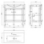 800mm Green Freestanding Vanity Unit with Basin - Avebury