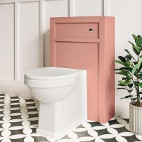 500mm Pink Back to Wall Unit with Traditional Toilet - Avebury 500mm Pink Back to Wall Unit with Traditional Toilet - Avebury