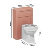 500mm Pink Back to Wall Unit with Traditional Toilet - Avebury