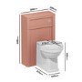 500mm Pink Back to Wall Unit with Traditional Toilet - Avebury