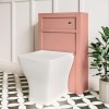 500mm Pink Back to Wall Unit with Square Toilet - Avebury