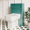 500mm Green Back to Wall Unit with Modern Toilet - Avebury
