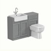 1200mm Grey Toilet and Sink Unit with Round Toilet - Westbury