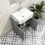 670mm Light Grey Freestanding Vanity Unit with Basin - Westbury