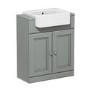 670mm Light Grey Freestanding Vanity Unit with Basin - Westbury
