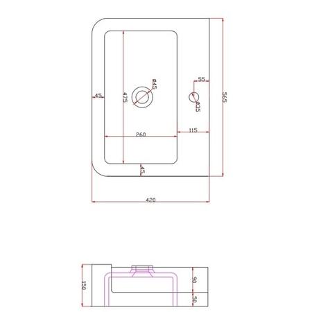 Grade A1 - 670mm Light Grey Freestanding Vanity Unit with Basin - Westbury