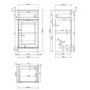 1600mm Grey Toilet and Sink Unit with Traditional Toilet and Storage Unit - Westbury