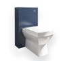 500mm Blue Back to Wall Toilet Unit and chrome fittings - Ashford