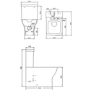 Close Coupled Toilet with Soft Close Wrap Seat - Austin