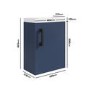 400mm Blue Cloakroom Wall Hung Vanity Unit with Basin and Black Handle - Ashford