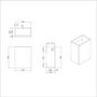 400mm Blue Cloakroom Wall Hung Vanity Unit with Basin and Black Handle - Ashford