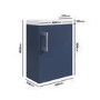 400mm Blue Cloakroom Wall Hung  Vanity Unit with Basin and Chrome Handle - Ashford